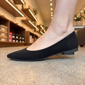 NWT Wild Diva Comfort Black Pointed Toe Flats | Classic Minimalist Office Shoes